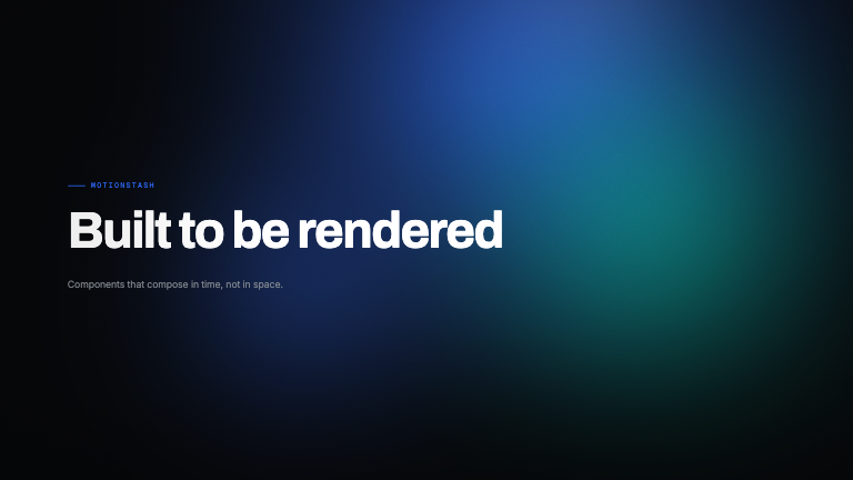 Aurora Statement — A headline resolves out of defocus over a drifting volumetric light field, with one specular pass across the glyphs