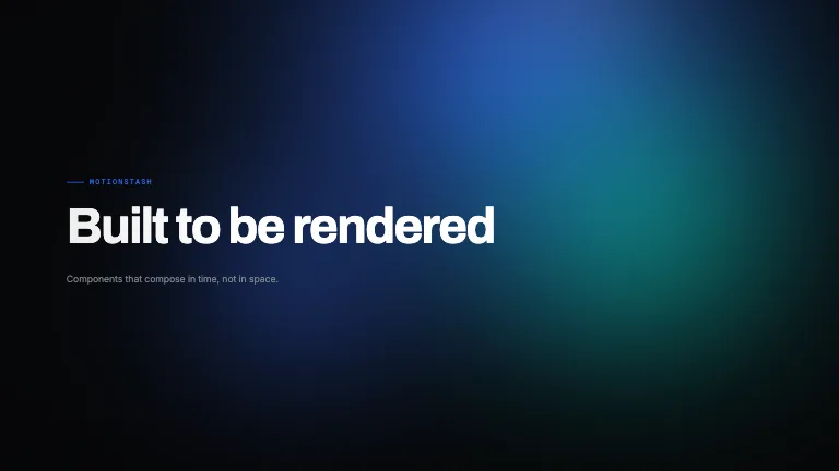 Aurora Statement — A headline resolves out of defocus over a drifting volumetric light field, with one specular pass across the glyphs