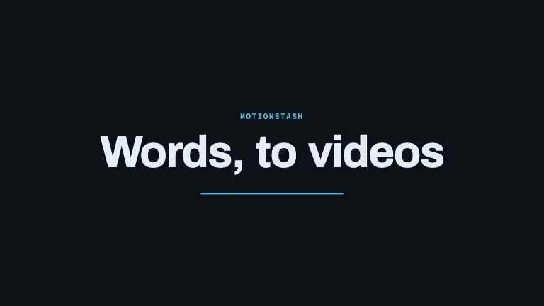Kinetic Headline — Words rise through a hard clipping mask, staggered, with an accent rule drawing in beneath