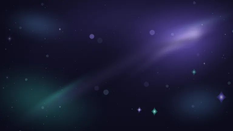 Sparkle Field Loop. A seamless looping background of twinkling sparkles in three depth layers, rising slowly over a soft violet nebula
